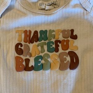 Kids Shirt - Thankful Grateful Blessed - Multicolor 3-6mos